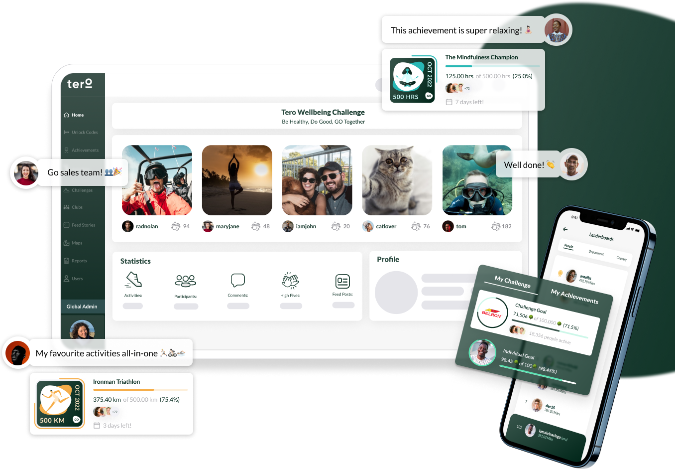 atlasGO screenshot: atlasGO employee wellbeing and engagement platform