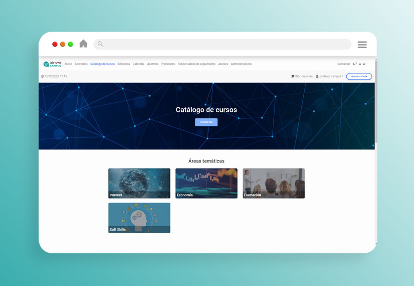 Atnova Campus screenshot: Atnova Campus course catalog