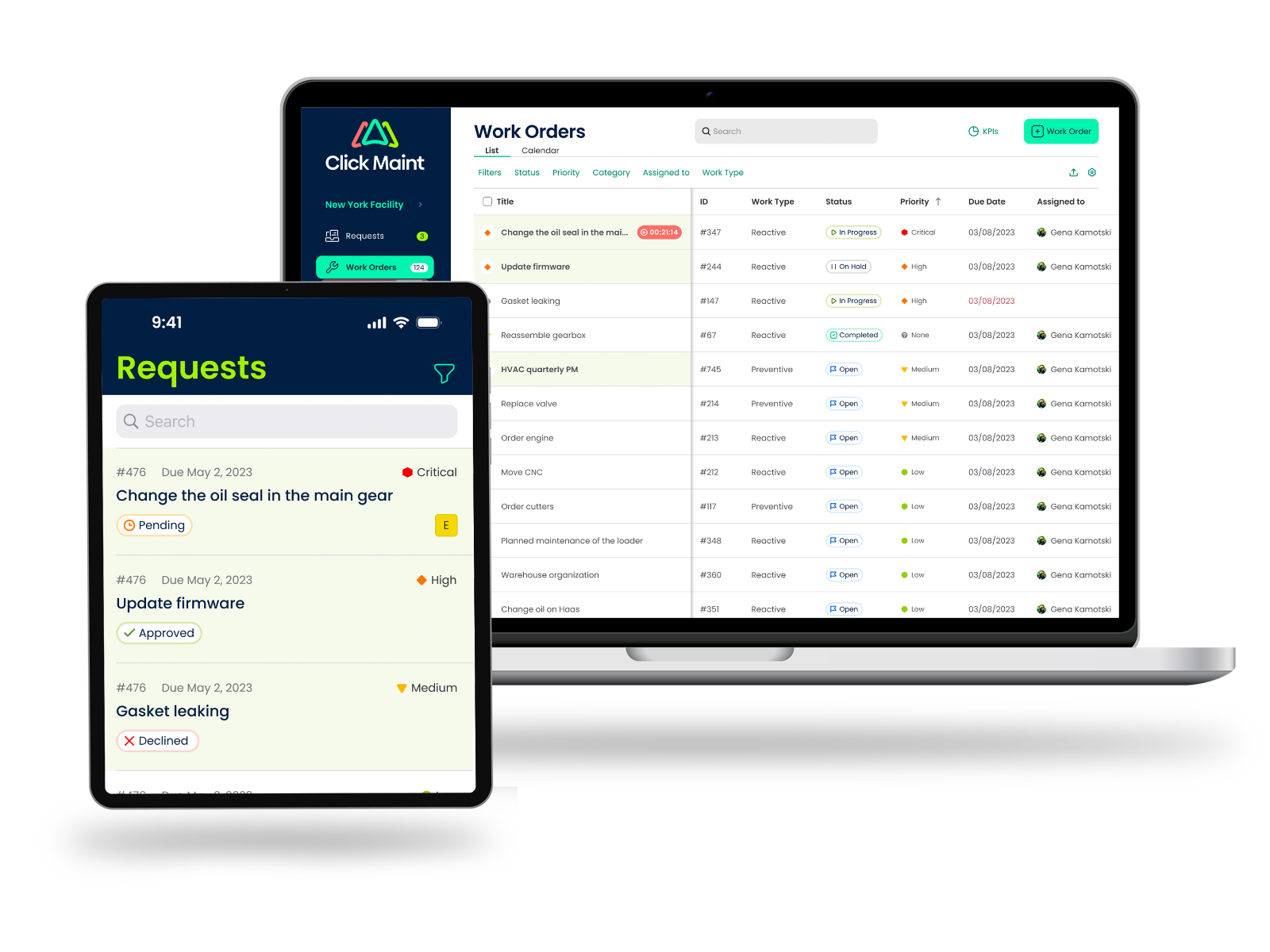 Work Orders & Requests - Easily manage all maintenance requests and work orders from your desktop or mobile device. Incoming requests are reviewed before creating work orders. Configure email and push notifications settings ensuring nothing is missed.