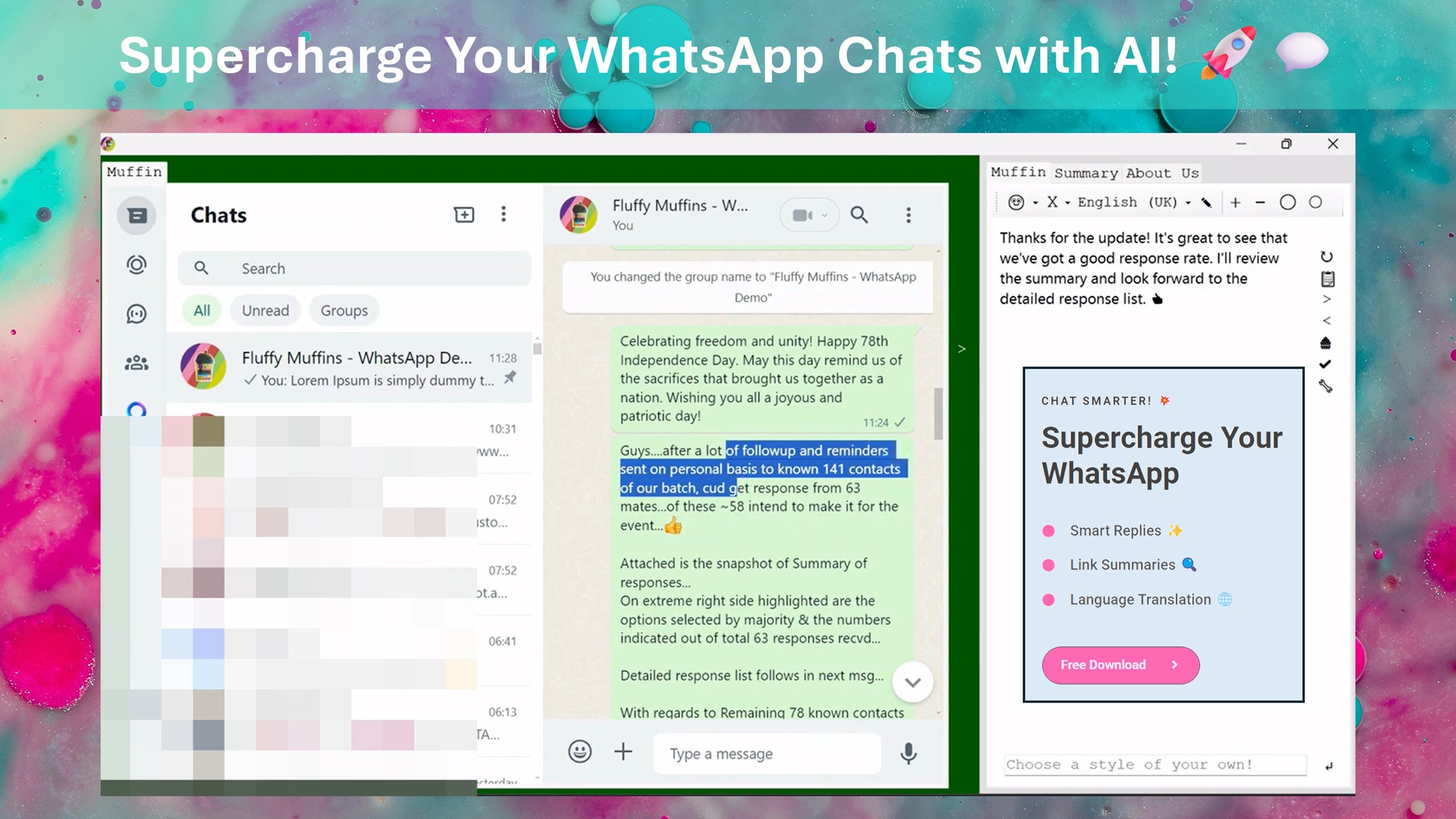 Fluffy Muffins screenshot: Fluffy Muffins for WhatsApp

