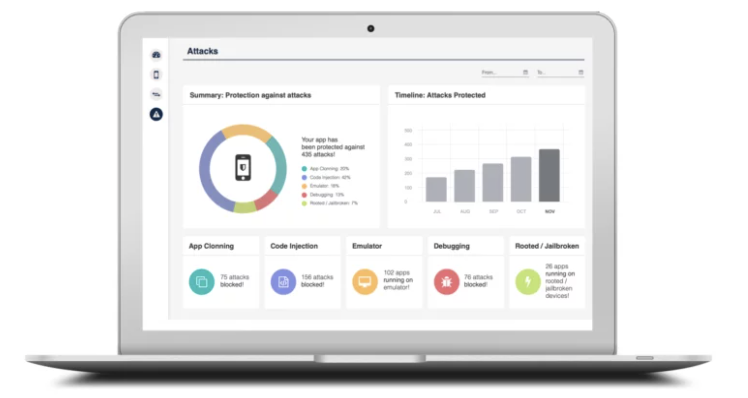 Build38 screenshot: Build38 goes beyond traditional RASP security, combining the best of in-app, cloud and AI technology to offer businesses unparalleled mobile app protection solution.