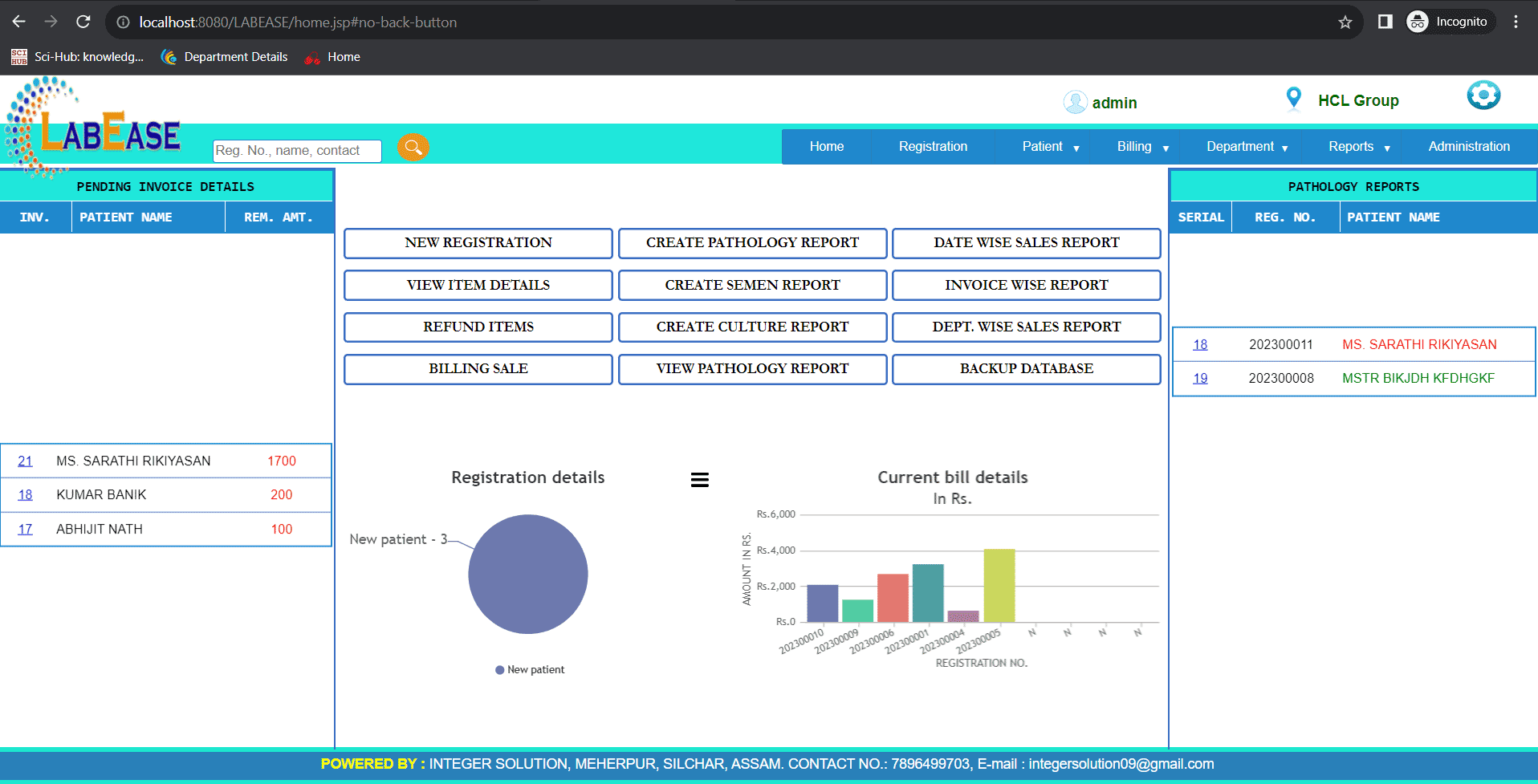 LabEase screenshot: LabEase Home Page