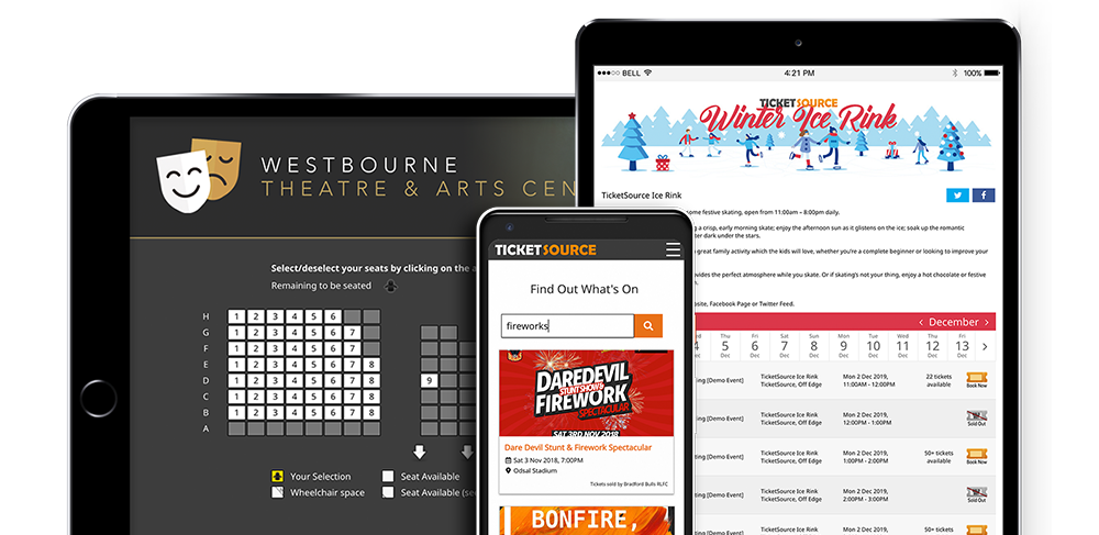 Sign up and set up an online box office for any venue within minutes, complete free of charge and under no obligation.