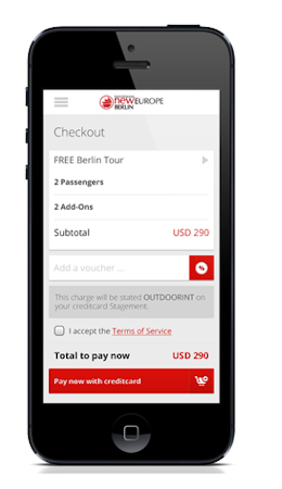 TrekkSoft screenshot: Responsive mobile design for a great customer experience