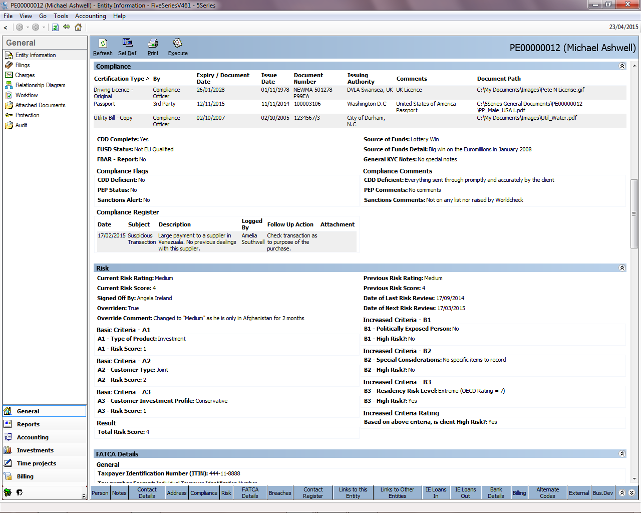TrustQuay 5Series tax reporting