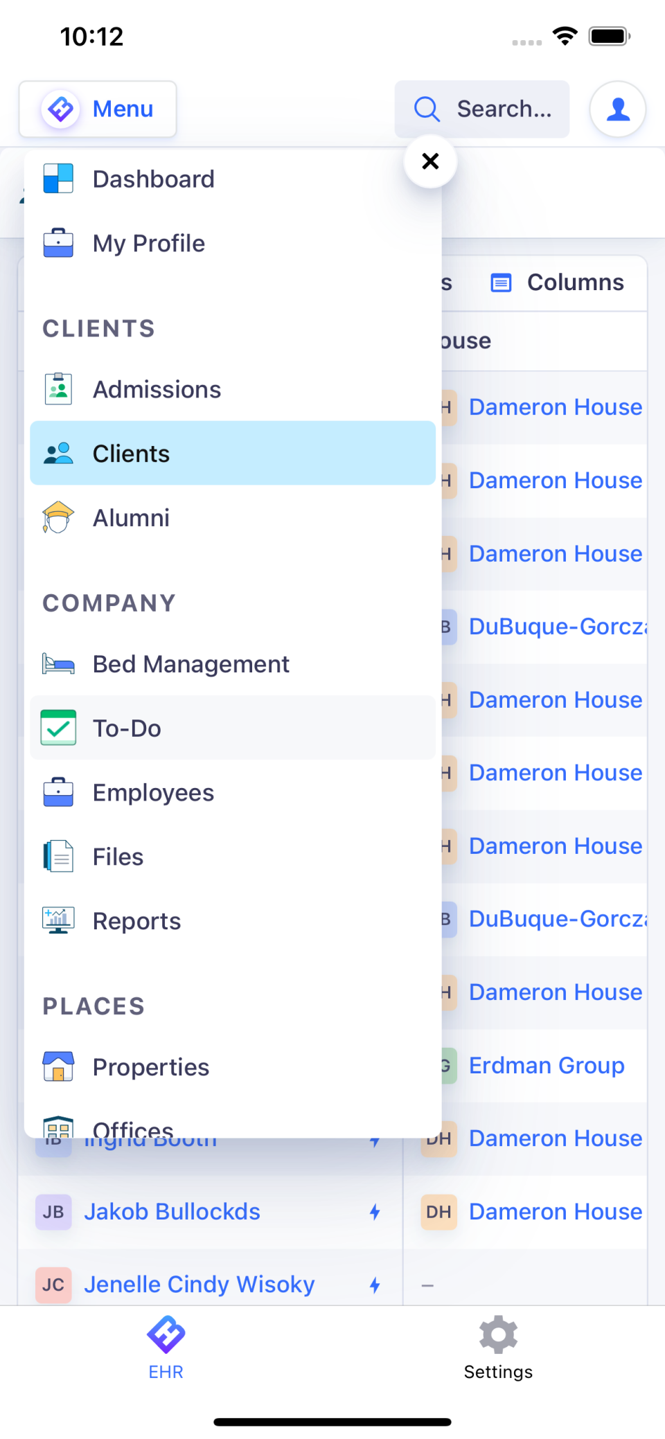 BehaveHealth Platform screenshot: Behave Health mobile application
