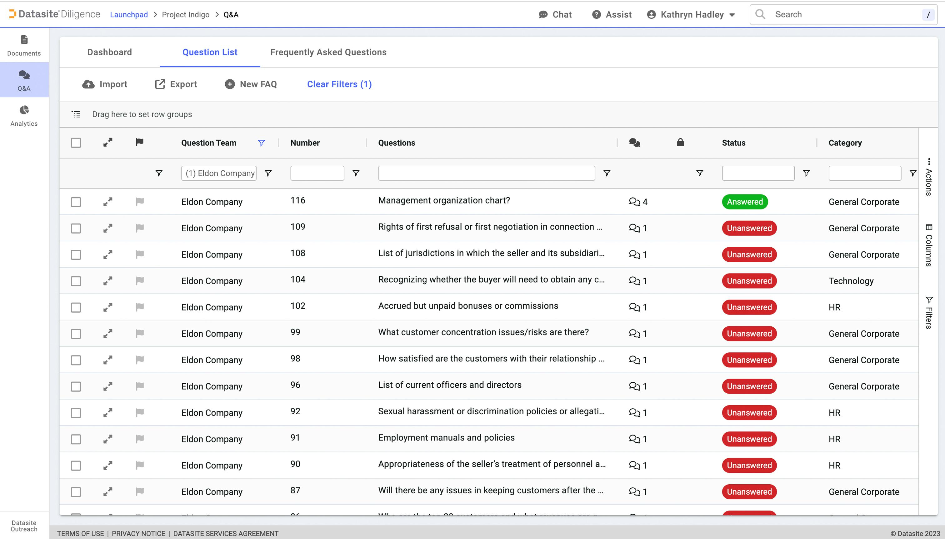 Datasite Diligence Virtual Data Room Logiciel - 4