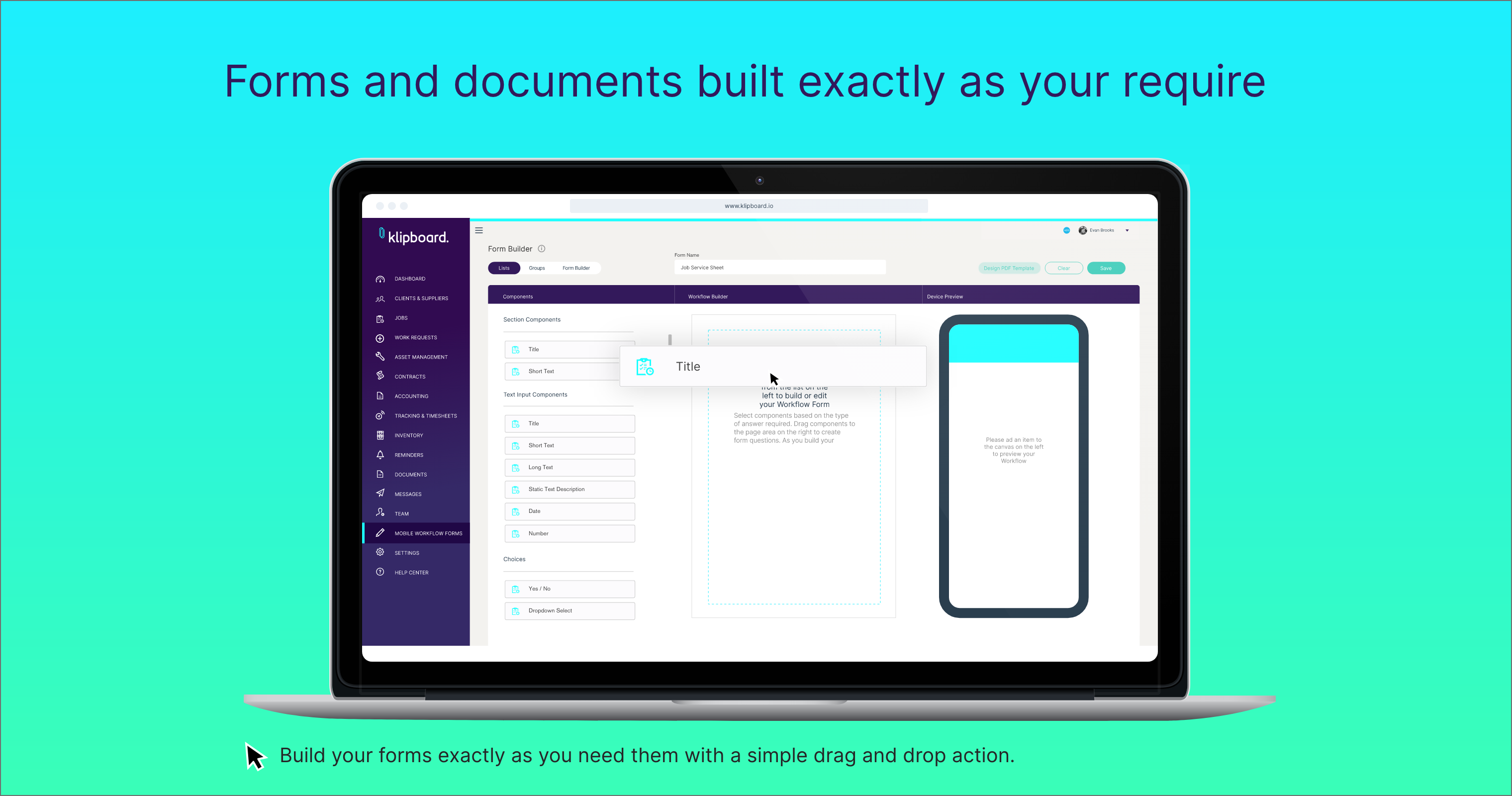 Klipboard Software - Build any form your team needs in the field with ease