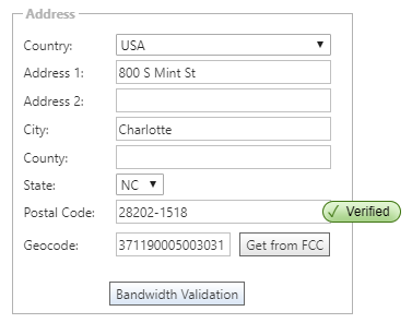 TimelyBill Software - Address Validation - integrated USPS, Bandwidth and FCC geocode lookups.