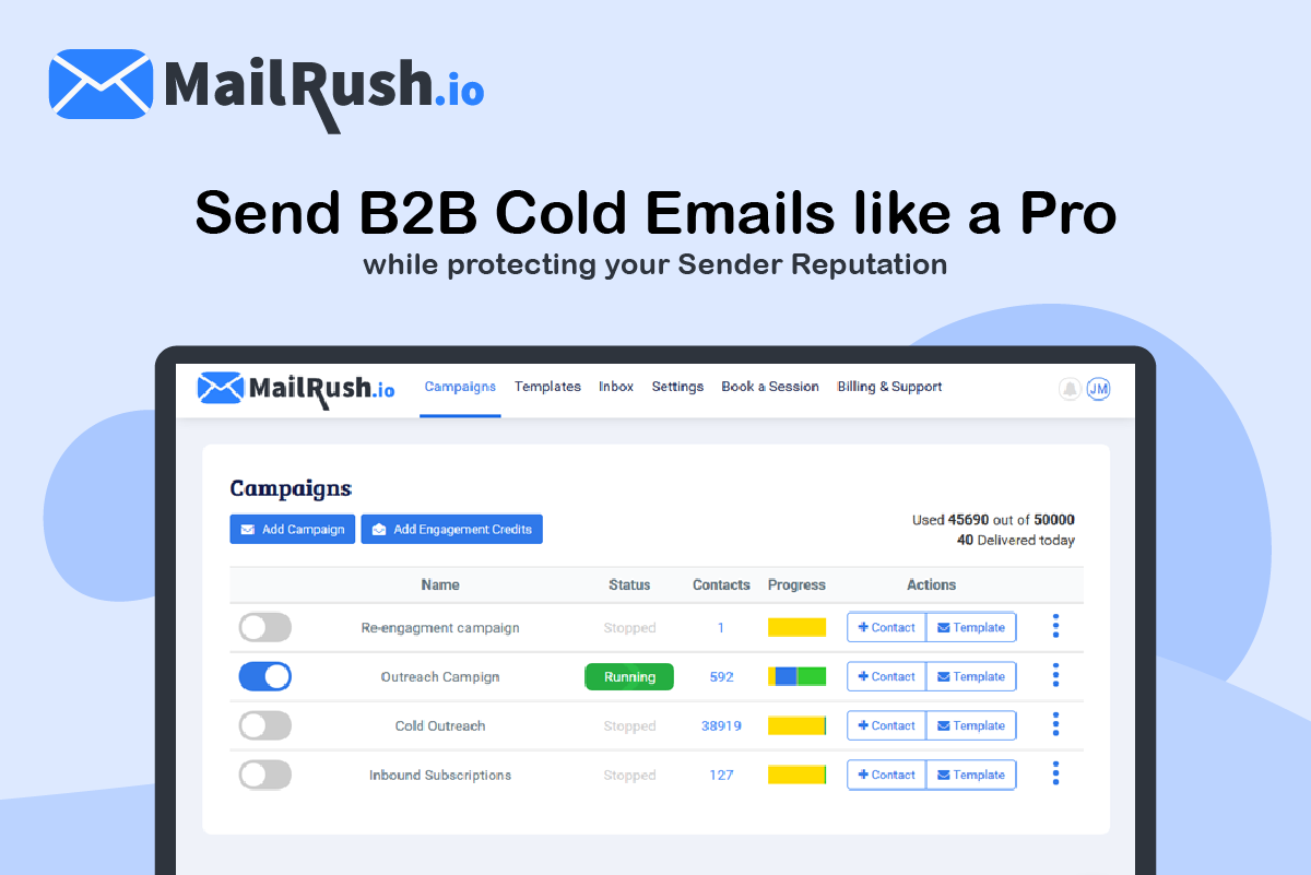 Cold Email Software and Email Service Provider bundled for best deliverability and sender reputation protection.