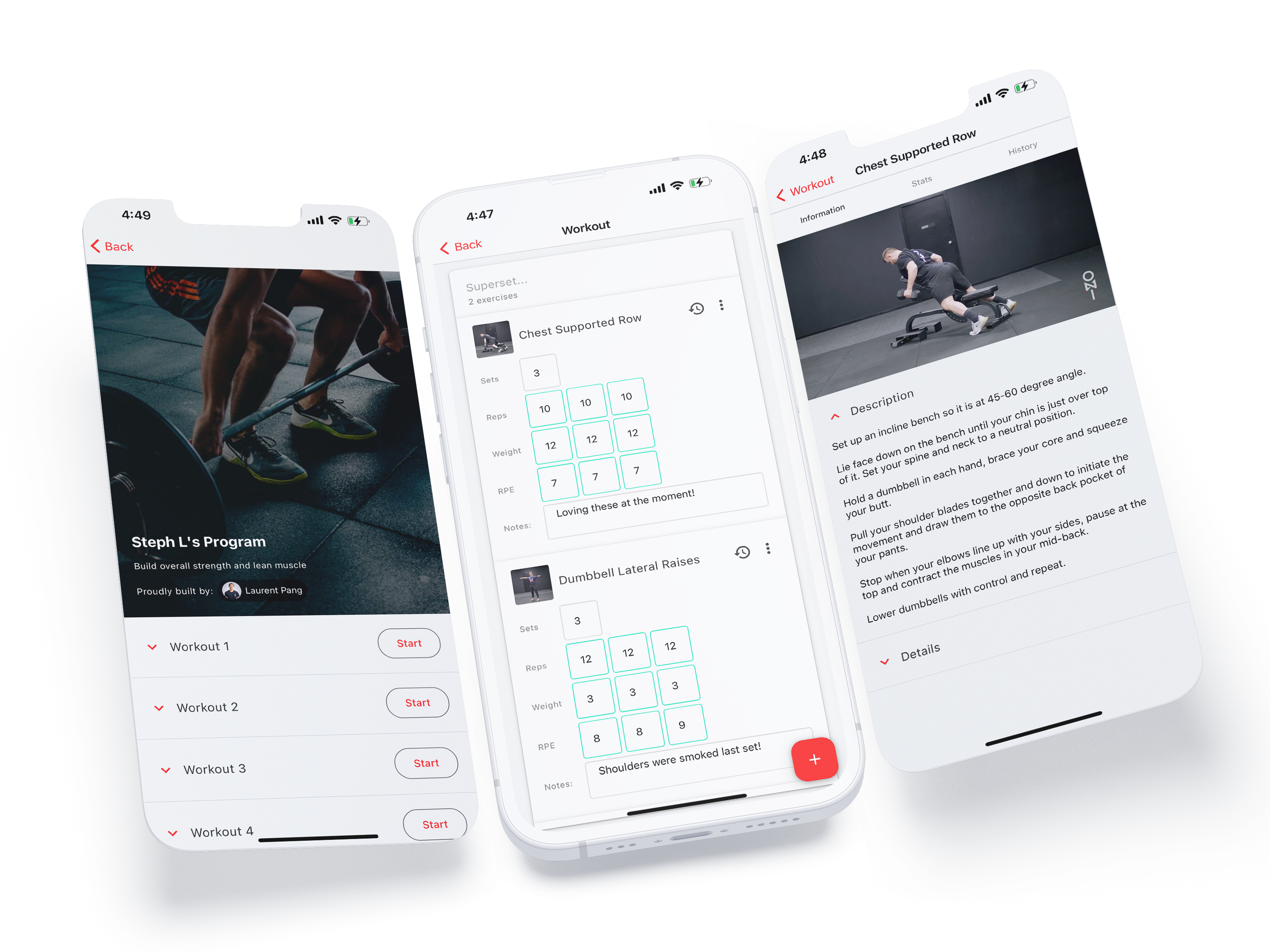Workouts are easy to follow on a mobile app for your clients with exercise videos, descriptions, and other personalisations - all customisable by you.