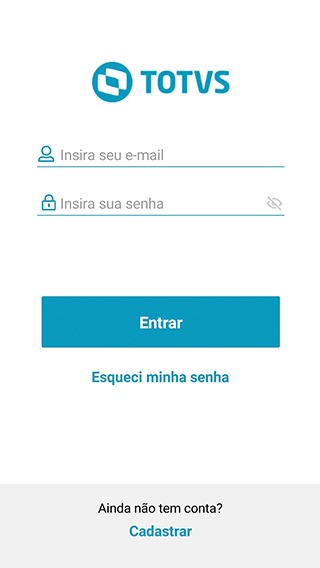 TOTVS Assinatura Eletrônica login screen