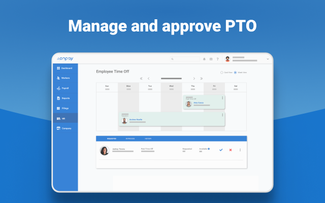 OnPay Software - Easy PTO approvals