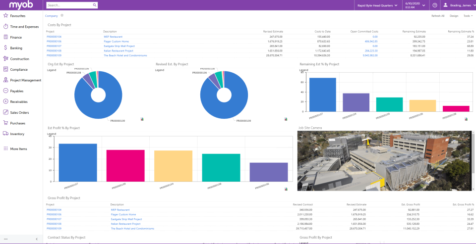 MYOB Advanced Construction Software - 1