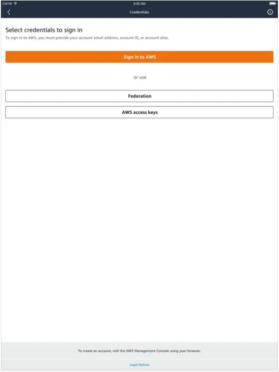 AWS Management Console sign-in