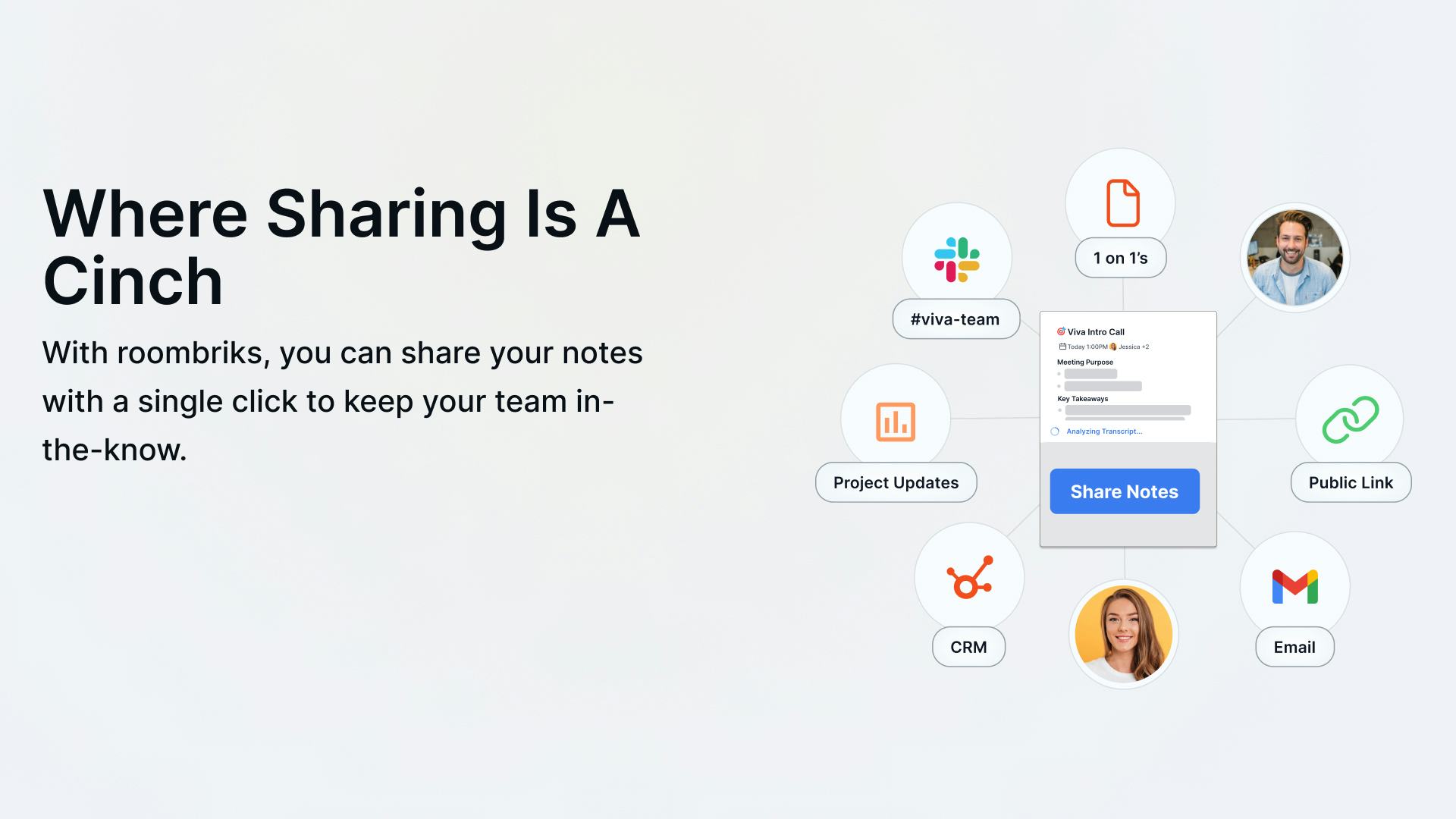 roombriks Software - Sharing notes with one click