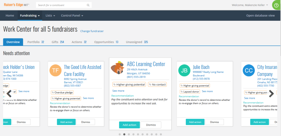 Blackbaud Fundraising Software - Manage fundraising actions from one place