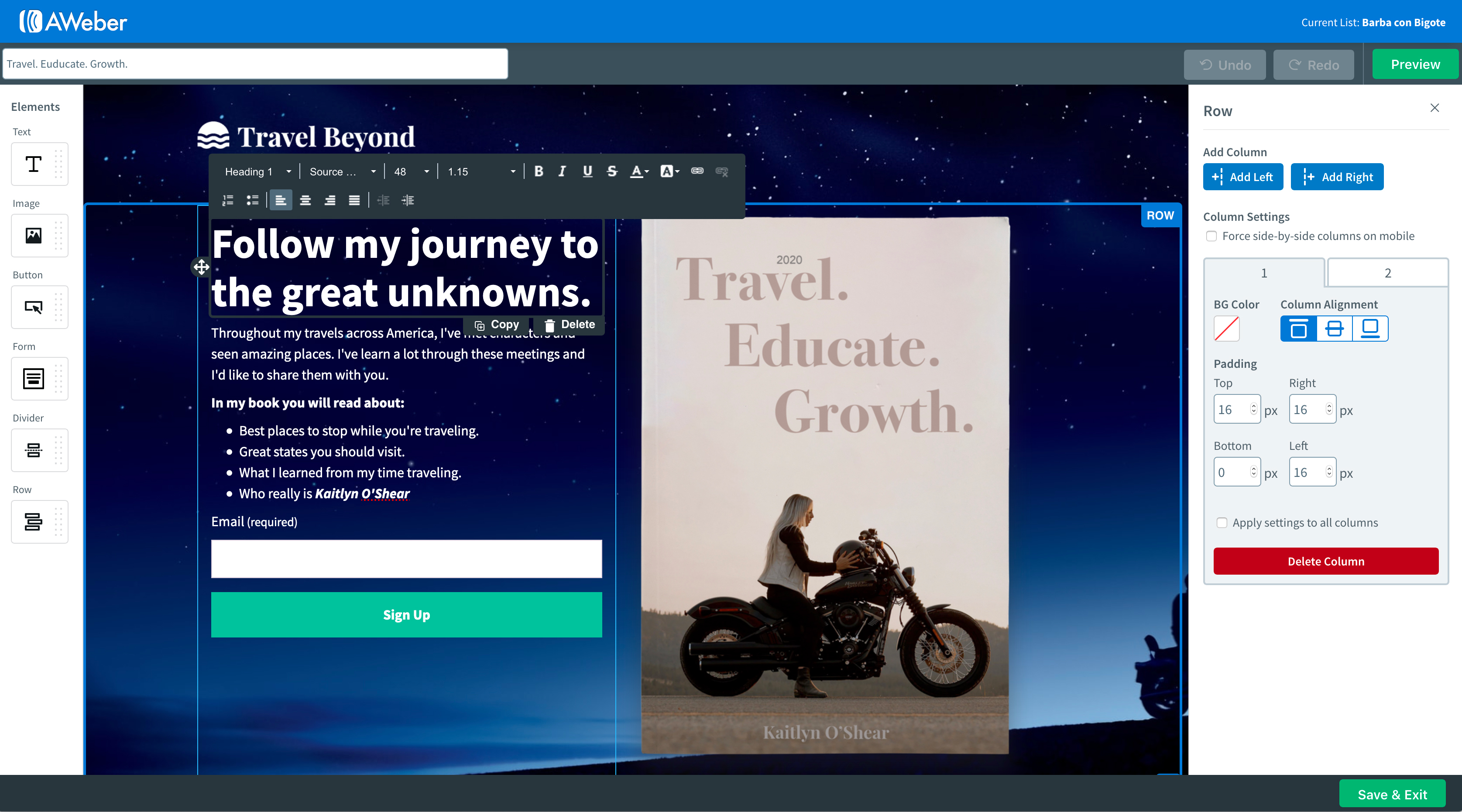 AWeber Software - Drag and Drop Landing Page Builder