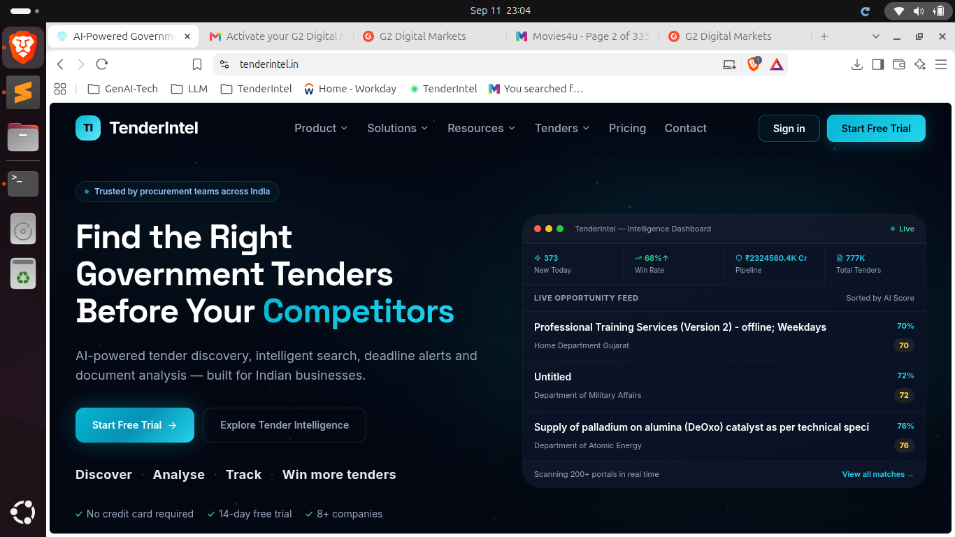 TenderIntel Software Pricing, Alternatives & More 2026 | Capterra