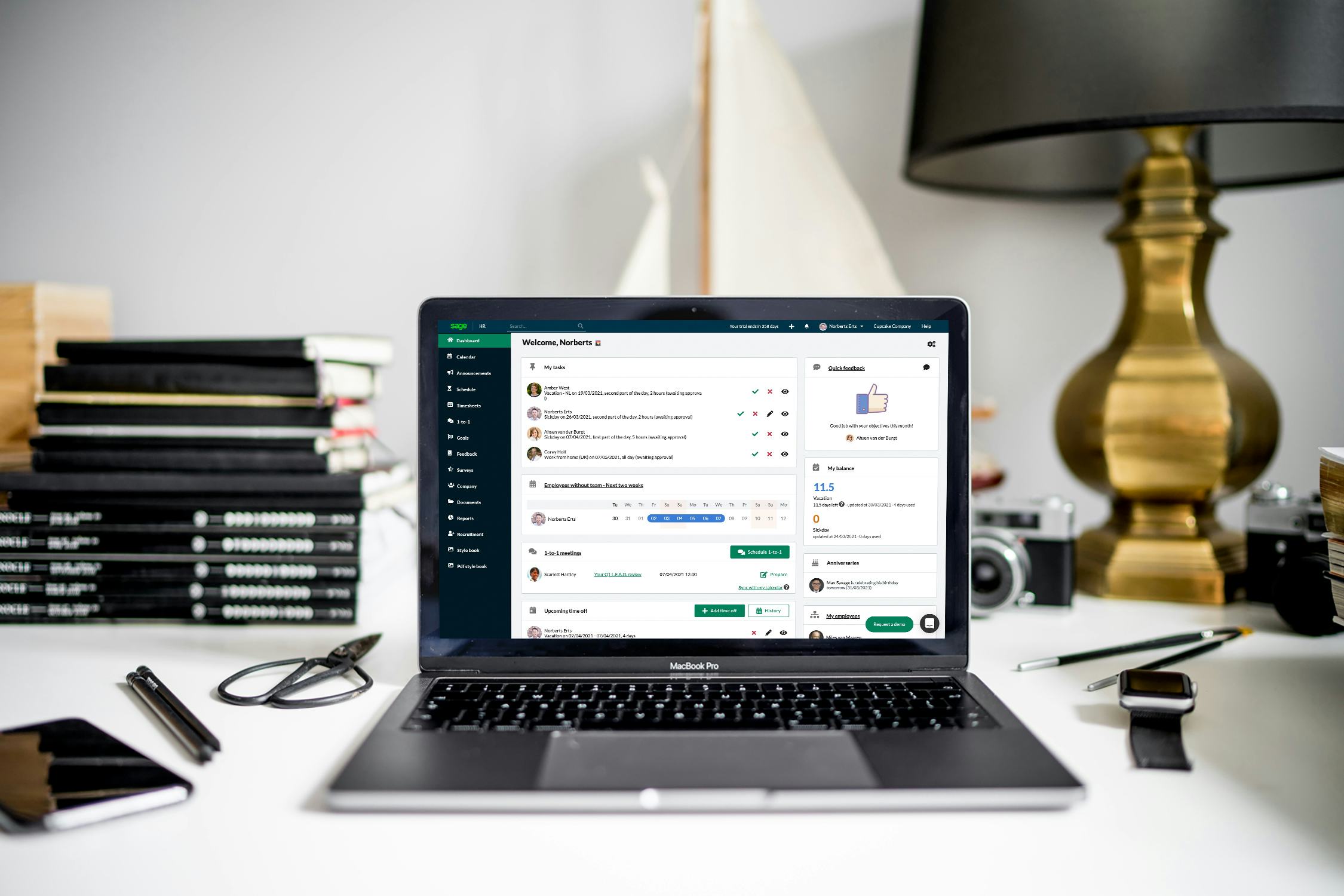 Sage HR Software - Sage HR is a fantastic cloud based human resources management solution that helps you remotely track, manage and engage your employees as easily as you do in the office.