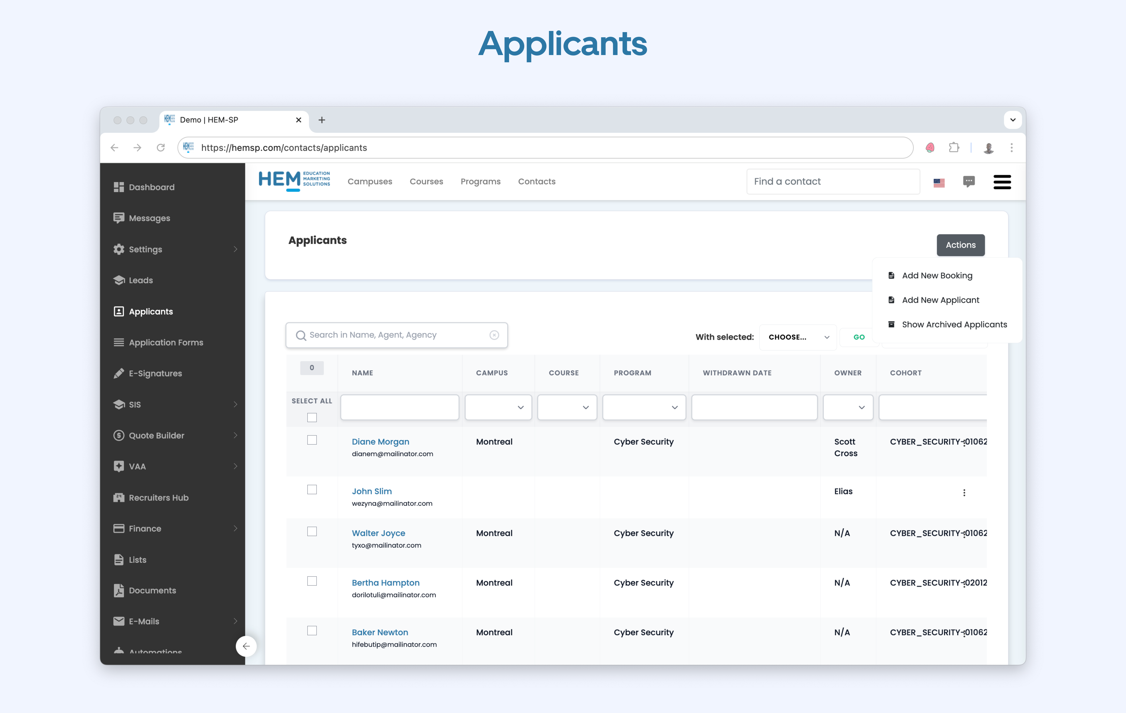 Student Application Portal Logiciel - 6