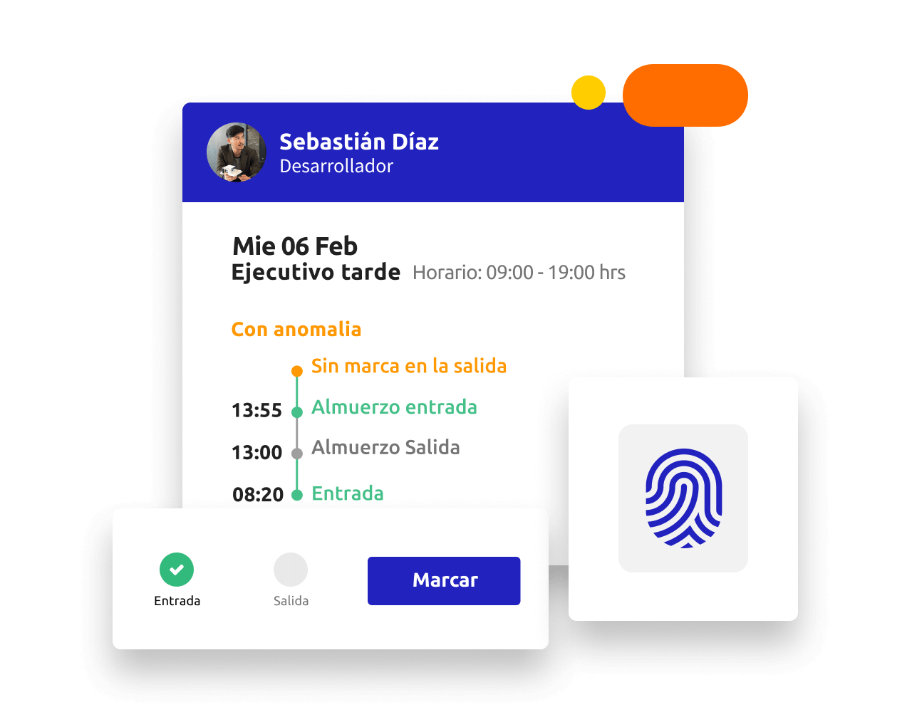 Asistencia y Turnos screenshot: Asistencia y Turnos track workers