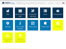 MRPeasy Software - The MRPEasy initial home screen