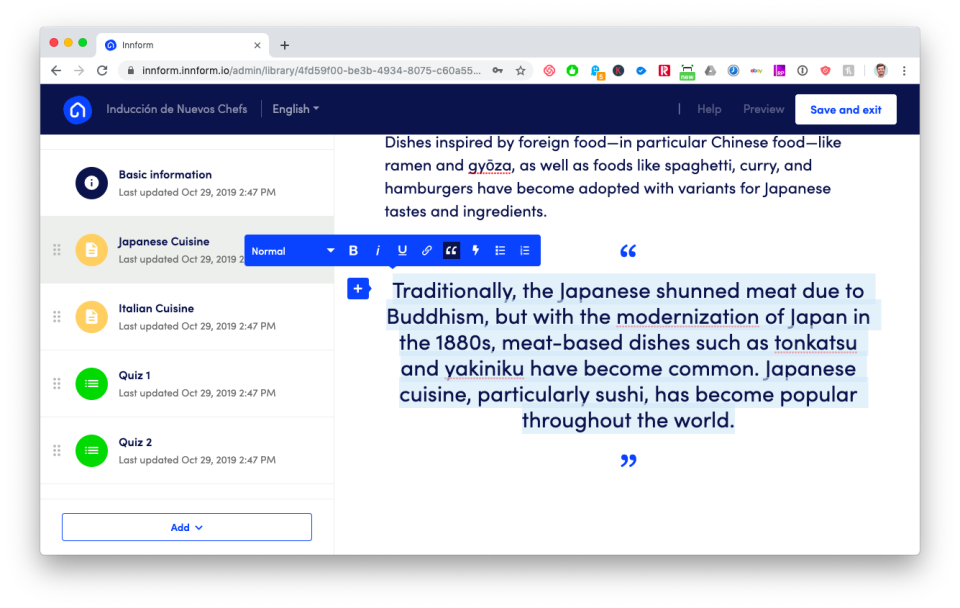 Innform Software - Innform's authoring tool
