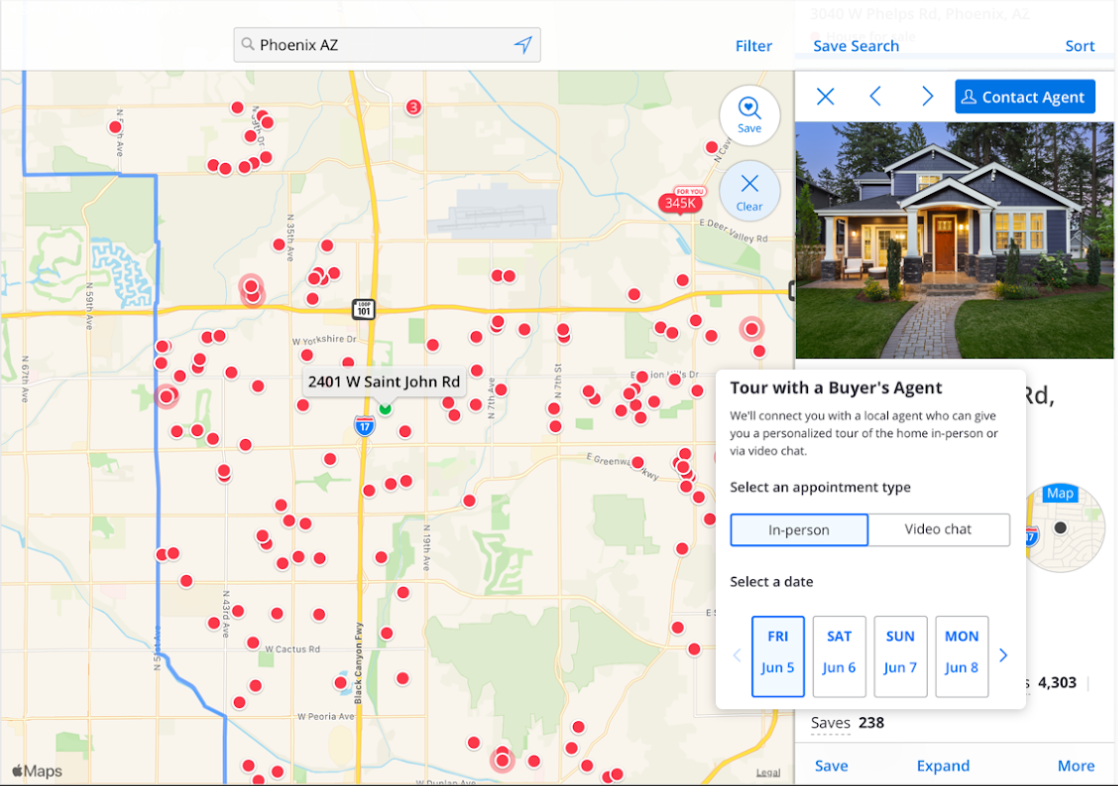 Zillow Rental Manager virtual tour with an agent