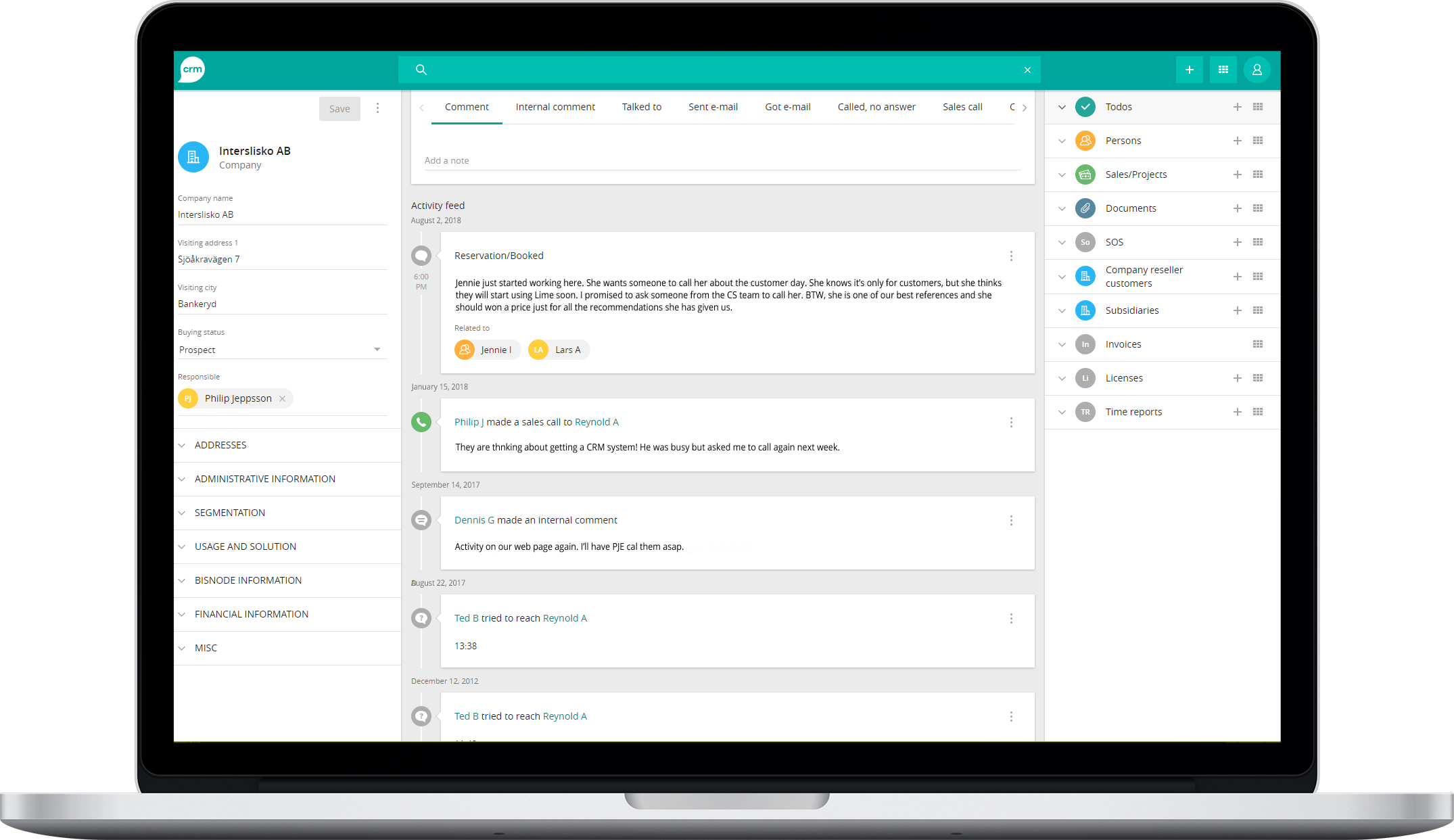 Lime CRM Logiciel - 1