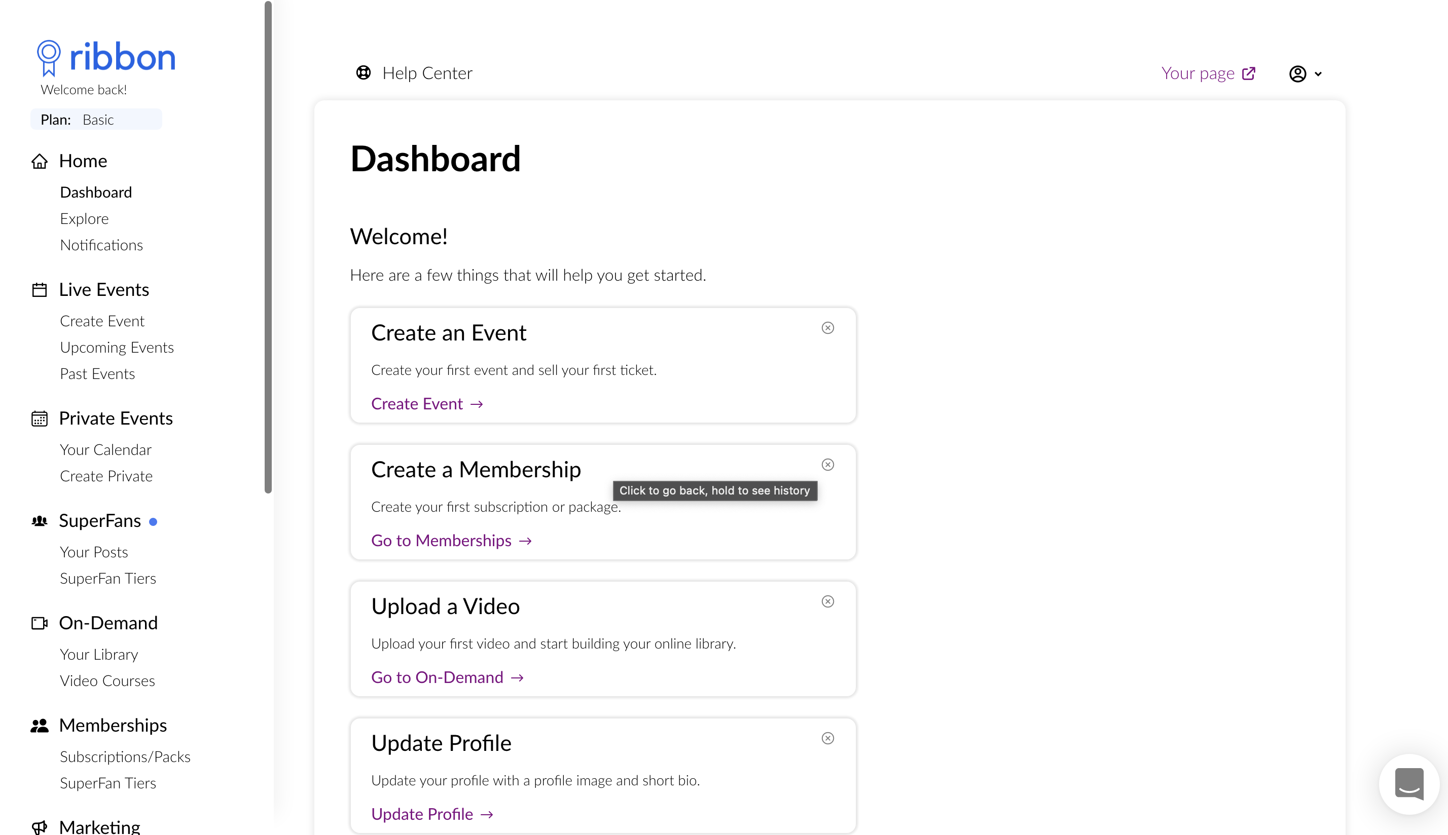 Ribbon - create live events, on-demand video libraries, memberships and subscriptions-thumb