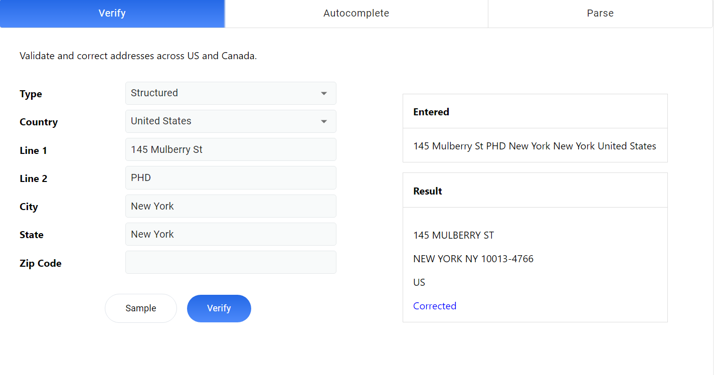 Real-Time Address Validation across 245+ countries