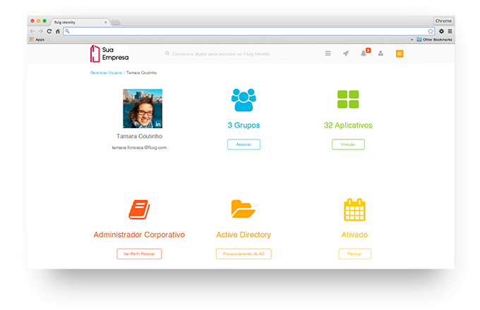 FLUIG screenshot: FLUIG options