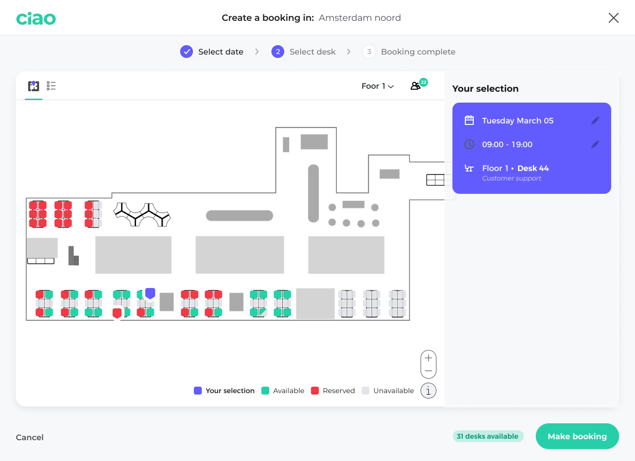 Book a desk on the floorplan-thumb