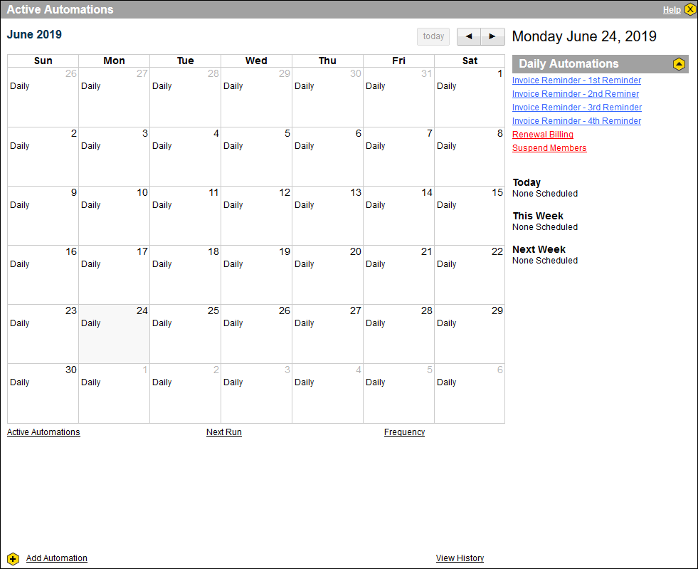 Automation Calendar