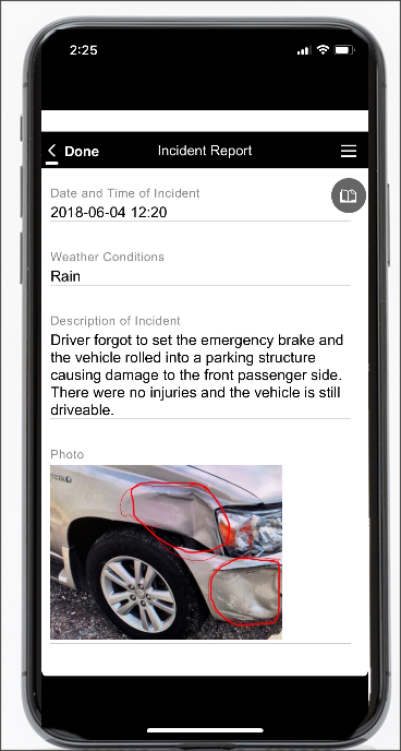 Incident report app example