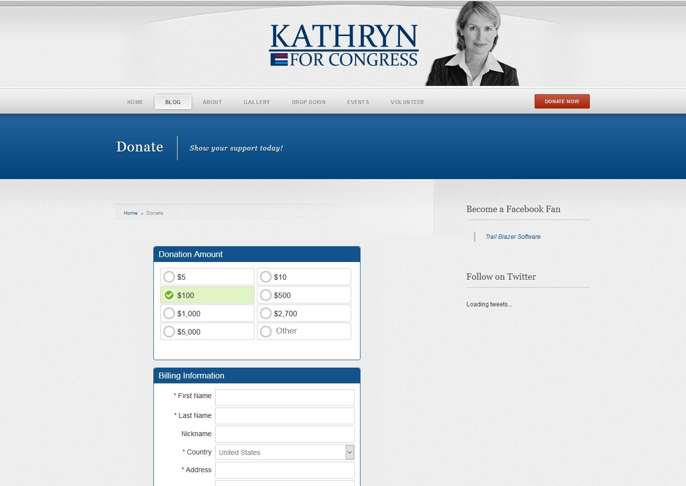 Integrated Website Donation Forms