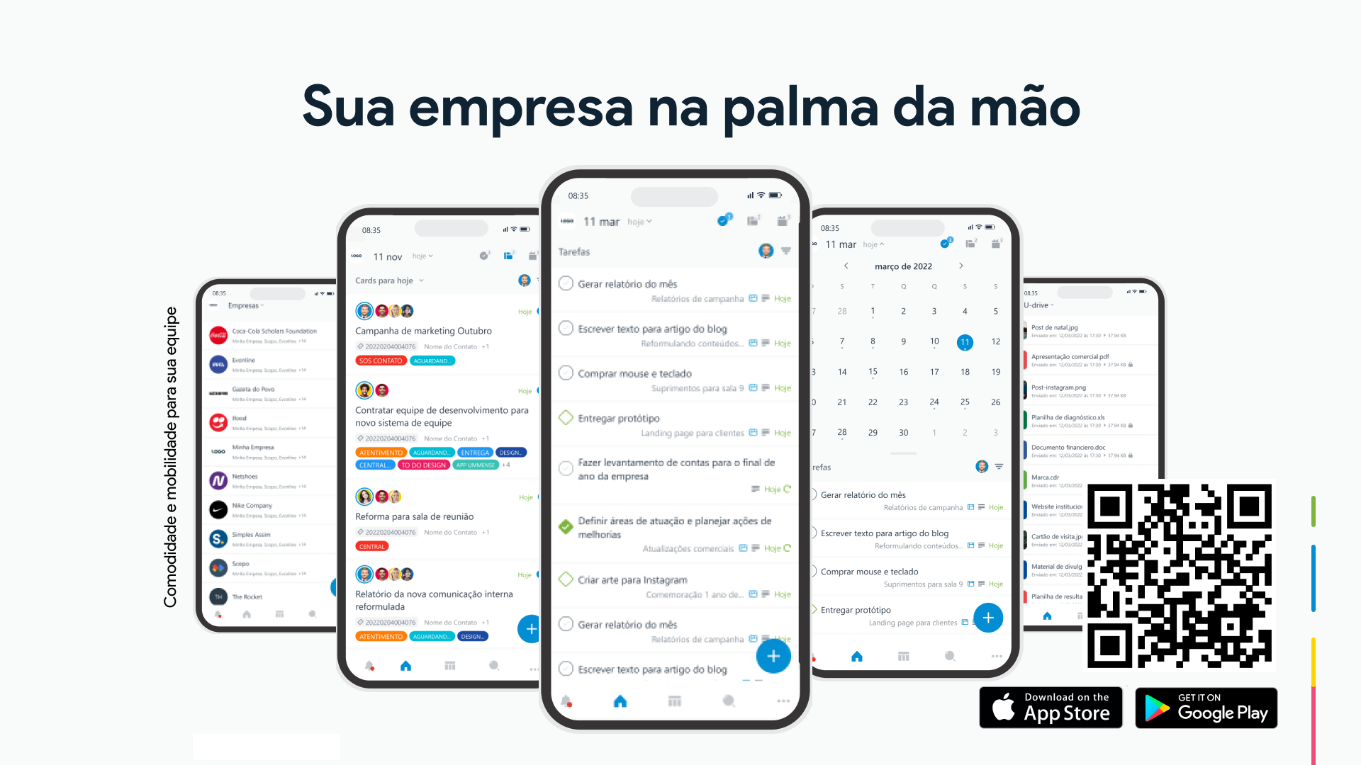 Instale agora o aplicativo da Ummense em seu celular. Acesse a Google e Play ou a App Store e tenha mais comodidade e mobilidade no seu dia a dia de trabalho.