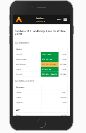 ALB screenshot: ALB Mobile - Financials