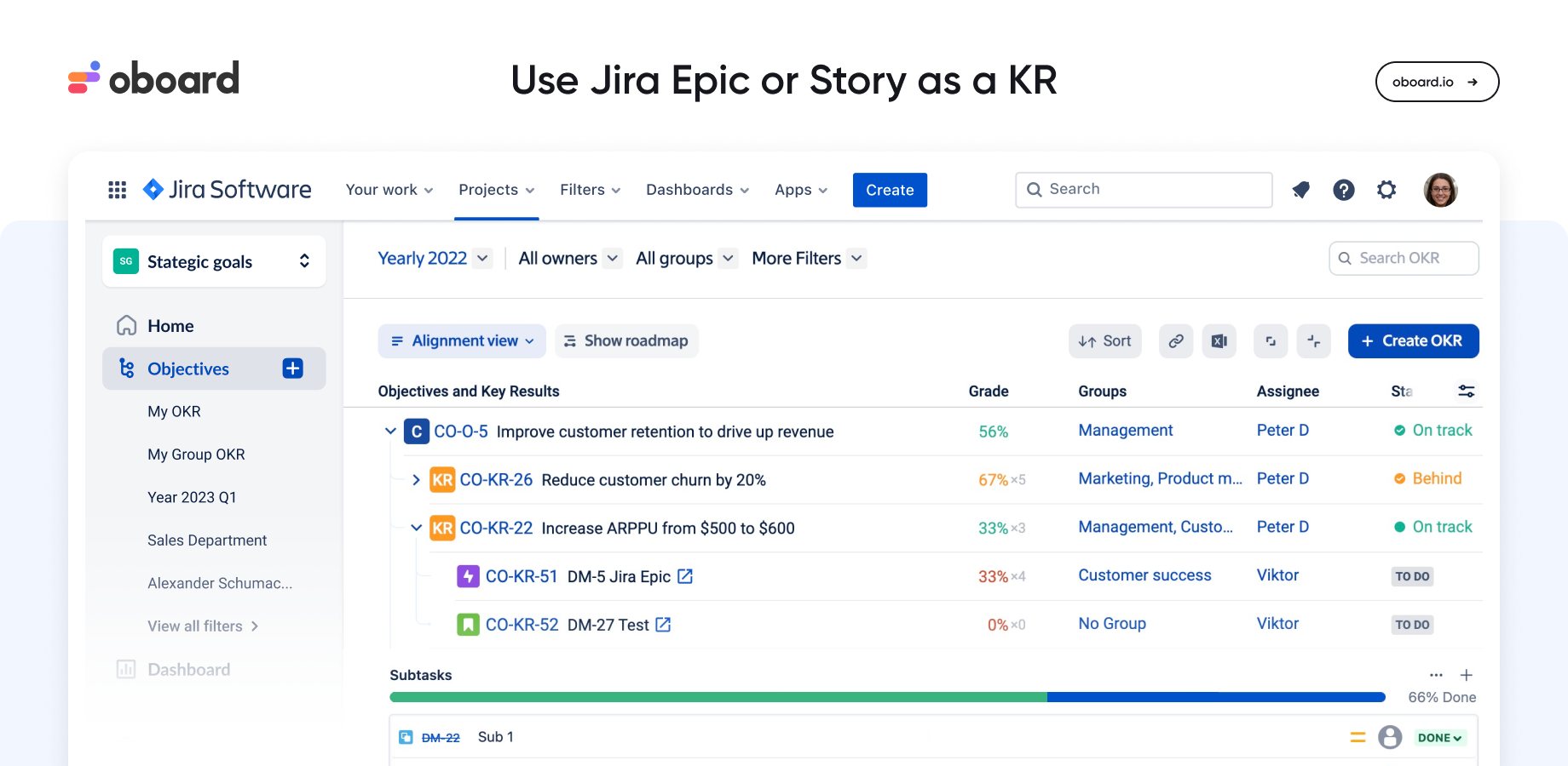 OKR Board for Jira & Confluence 소프트웨어 - 3