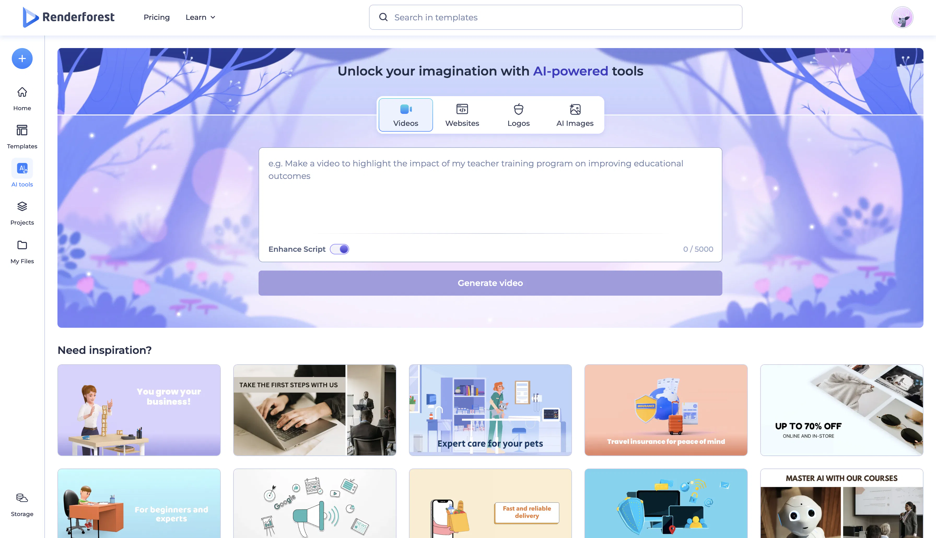 Renderforest Renderforest: precios, funciones y opiniones | GetApp España 2026