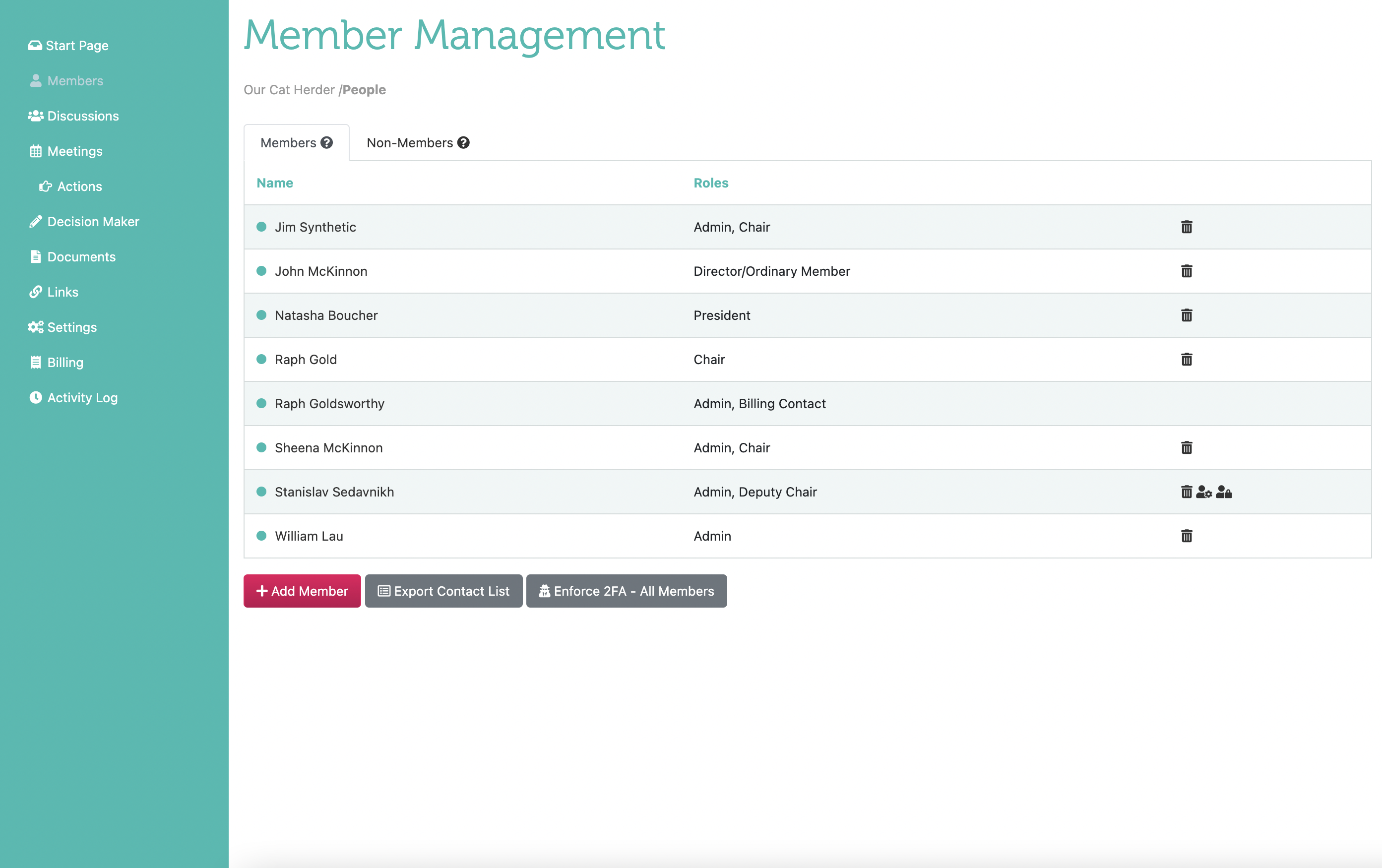 Board Portal Member Management