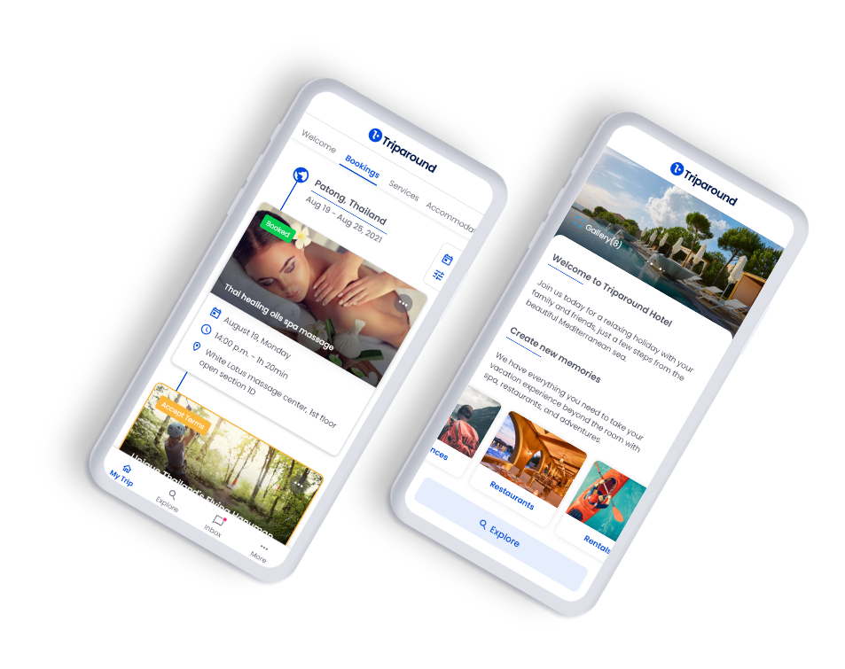 Guest Web App: white-label web app for guests to access their bespoke travel itinerary, make, view and edit their guest service bookings, and share travel plans with co-travelers - everything in the palm of their hand.