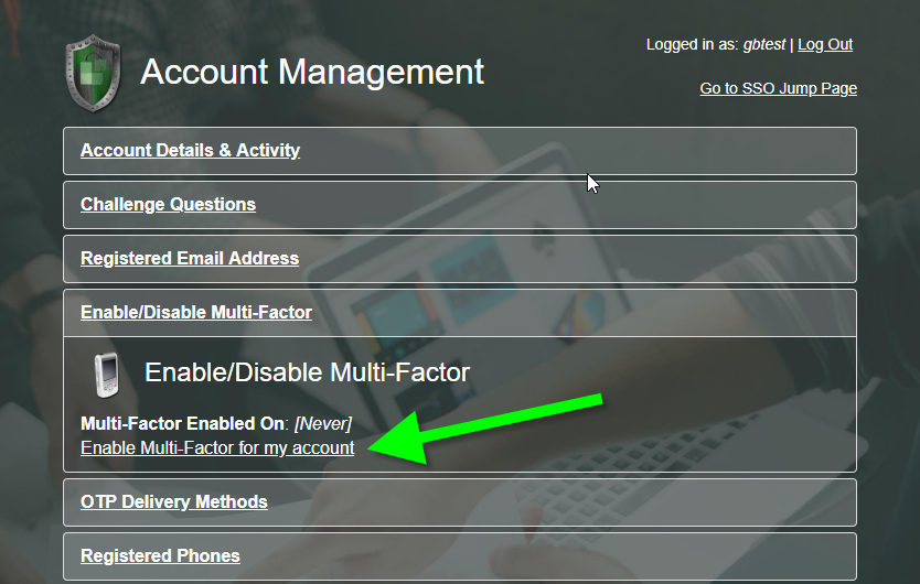 PortalGuard Account Management - Two-Factor Authentication (2FA) Opt-in