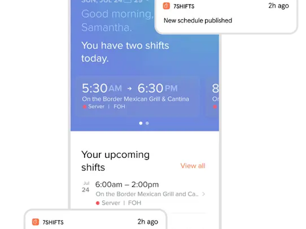 7shifts Software - 7shifts publish new schedules