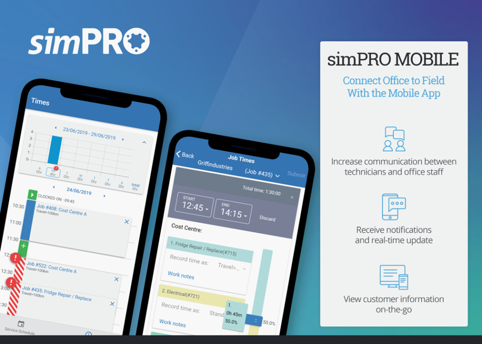 simPRO Software - Streamlined mobile app