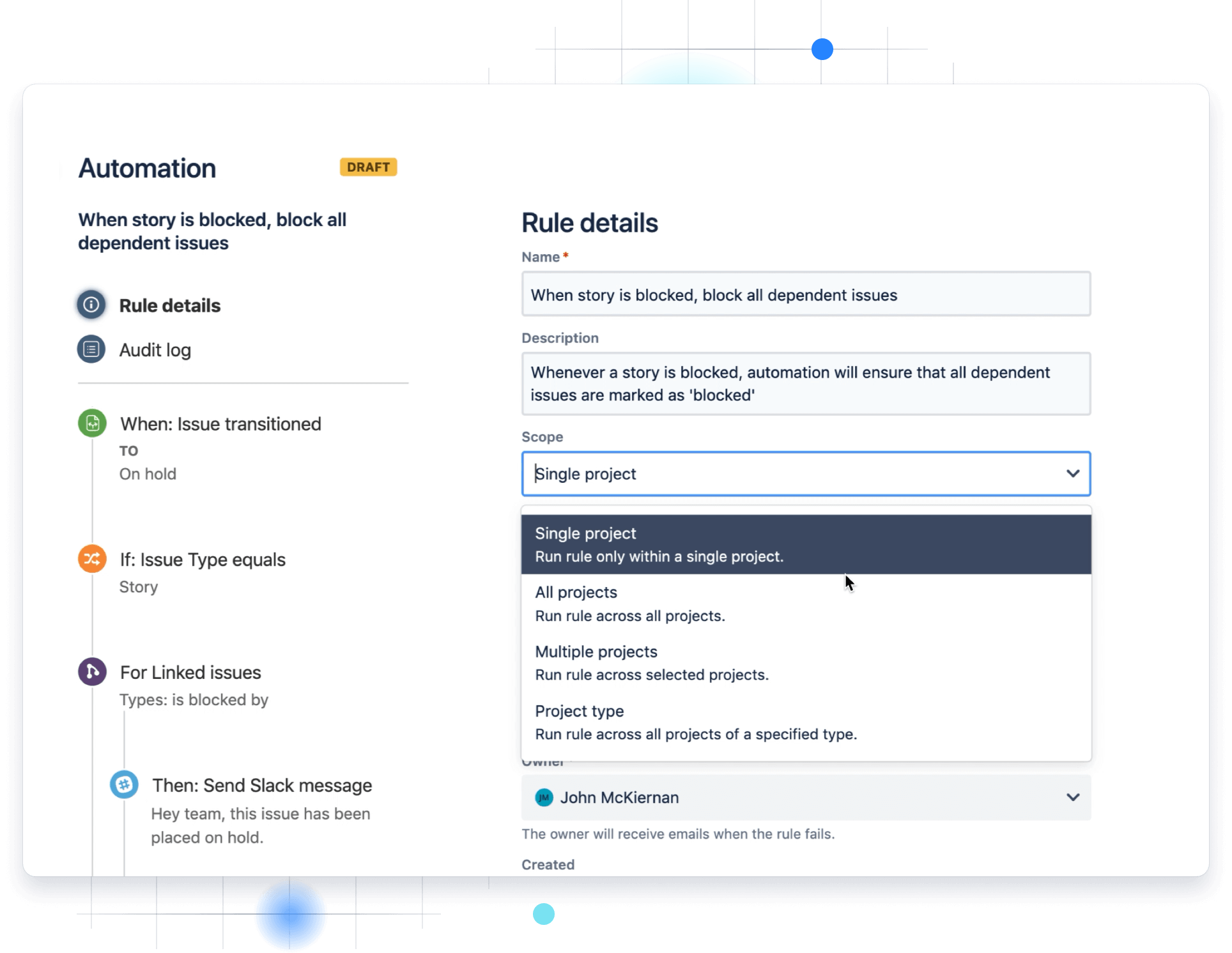 Create automated workflows on multiple tools with Jira Software’s automation engine. Your team can work inside the tools they choose while Jira integrations provide real-time status updates.