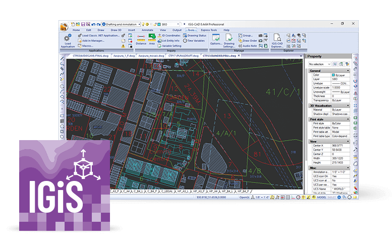 IGiS Enterprise Suite Software - IGiS CAD to convert and digitize data along with 2D and 3D mapping support to map real world objects