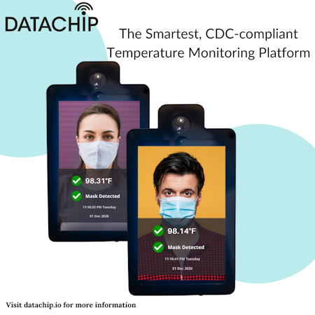 uScann screenshot: uScann is an Artificial Intelligence (AI) driven technology to accurately identify the visitor/employee temperatures and provide relevant notification on the device screen
