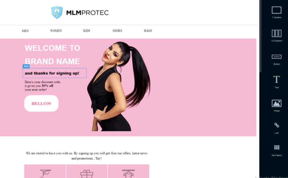 MLM Protec create custom websites